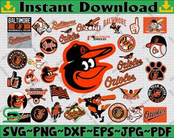 Bundle 35 Files Baltimore Orioles Baseball Team Svg, Baltimore Orioles Svg, MLB Team  svg, MLB Svg, Png, Dxf, Eps, Jpg
