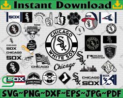Bundle 34 Files Chicago-White Sox Baseball Team Svg, Chicago White Sox Svg, MLB Svg, MLB Team  svg, MLB Svg, Png, Dxf