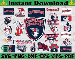 Bundle 24 Files Cleveland Guardians Baseball Team Svg,Cleveland Guardians Svg,MLB Team  svg, MLB Svg, Png, Dxf, Eps