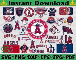 Bundle 31 Files Los Angeles Angels Baseball Team SVG ,Los Angeles Angels Svg, MLB Team  svg, MLB Svg, Png, Dxf, Eps, Jpg