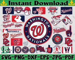 Bundle 32 Files Washington Nationals Baseball Team Svg, Washington Nationals SVG, MLB Team  svg, MLB Svg, Png, Dxf, Eps