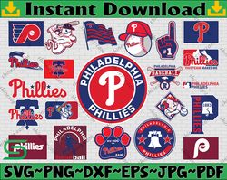 Bundle 22 Files Philadelphia Phillies Baseball Team Svg, Philadelphia Phillies Svg, MLB Team  svg, MLB Svg, Png, Dxf