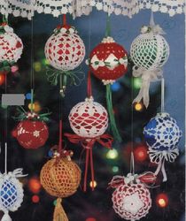 Digital | Crochet Patterns Christmas Decorations | Vintage crochet pattern | Balls of thread |Christmas | New Year | PDF