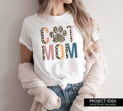 Half Leopard Boho Cat Mom Sublimation PNG Design