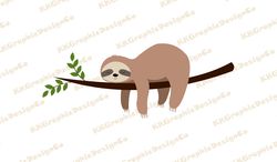 Sleeping sloth svg Sloth svg Sloth png Sloth clipart Cute sloth svg Sloth cricut Sloth printable Baby sloth svg