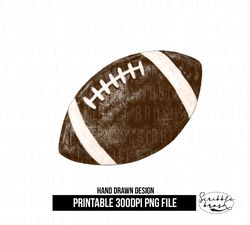 Watercolor Football Ball Sublimation Design, Football PNG Clipart