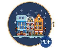 Christmas in Amsterdam for cross stitch pattern