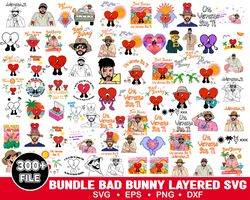 Bad Bunny Bundle svg | Un Verano Sin ti| sad heart SVG | PNG Bundle Layered SVG