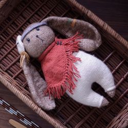 PDF knitting pattern - Bunny knitting pattern Amie,Rabbit Stuffed Animal, Toy knitting pattern, knitted Animal