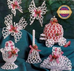 Digital | Vintage crochet pattern | Christmas | Crochet Patterns Christmas Decorations | Butterflies from threads | PDF