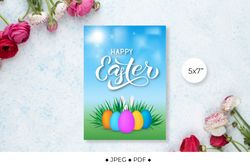Easter Greeting Card. Hand lettered card