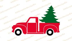 Christmas truck svg Red truck svg Vintage truck svg Christmas truck png Old truck svg Retro christmas svg Red truck png