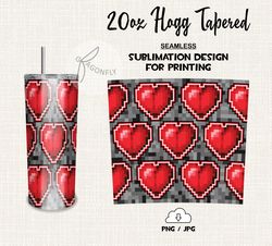 Be my Valentine Tumbler wrap Sublimation designs for TUMBLER style minecraft 104T