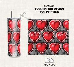 Be my Valentine Tumbler Tumbler wrap Sublimation designs for TUMBLER style minecraft 104