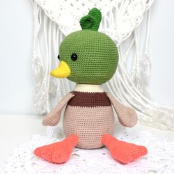 Duck crochet pattern PDF in English  Amigurumi duck bird toy crochet tutorial
