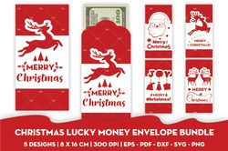 Christmas lucky money envelope bundle - Christmas SVG bundle