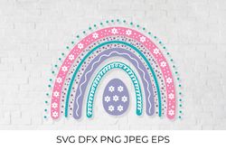 Cute Easter Rainbow SVG cut file