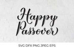 Happy Passover calligraphy hand lettering SVG