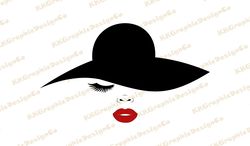 Woman with hat svg Woman in hat svg Eyelash svg Eyelashes svg Girl with hat svg Lashes svg Woman with hat clipart