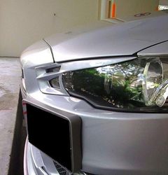 For Mitsubishi Lancer X front Lights Eyebrows Eyelids Eye Trim Set 2007-2017