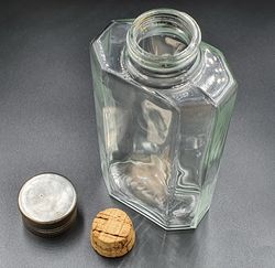 Clear Glass Perfume Bottle GERLANDIE beginning of the XX century