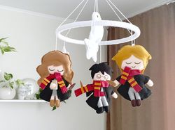 Harry Potter baby mobile Harry Potter baby nursery decor Harry Potter nursery mobile Gender reveal gift Baby shower gift