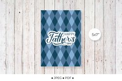 Fathers Day card. Hand lettering greeting card.