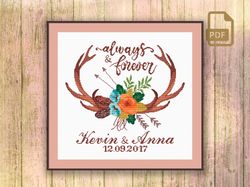 Always And Forever Wedding Cross Stitch Pattern