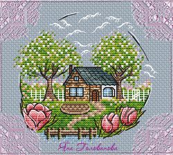 Spring in the Garden Cross Stitch Pattern PDF
