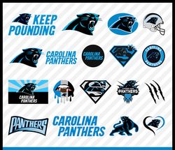 Carolina Panthers Svg Cut Files, Panthers Svg Logo, Panthers Png Logo, Clipart Bundle, Svg File for Cricut, Nfl Logo