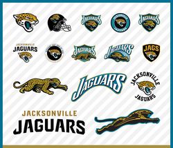 Jacksonville Jaguars Svg Cut Files, Jaguars Logo Svg, Jaguars Png Logo, Clipart Bundle, Nfl Logo