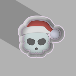 skull santa hat bath bomb mold stl file
