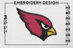 Cardinals NFL Logo Embroidery Designs, Arizona Cardinals Football Embroidery files, NFL Teams, Machine embroidery design