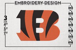Bengals NFL Logo Embroidery Design, Cincinnati Bengals Football Embroidery files, NFL Teams, Machine embroidery designs
