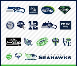 Seattle Seahawks Svg Cut Files, Seahawks Logo Svg, Seahawks Png Logo, Clipart Bundle, Nfl Logo