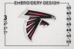 Falcons NFL Logo Embroidery Designs, Atlanta Falcons Football Embroidery files, NFL Teams, Machine embroidery designs