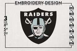 Raiders NFL Logo Embroidery Designs, Las Vegas Raiders Football Embroidery files, NFL Teams, Machine embroidery designs