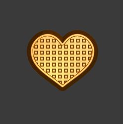 Waffle heart STL FILE for 3D printing