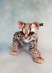 Realistic cat art doll, lifesize margay cat stuffed animal
