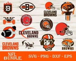 Cleveland Browns SVG Bundle, Cleveland Browns SVG, NFL SVG, PNG DXF EPS Digital File