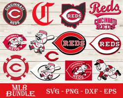 Cincinnati Reds Bundle SVG, Cincinnati Reds SVG, MLB SVG PNG DXF EPS Digital File