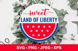 Sweet land of liberty. Funny 4th of July quote. Patriotic SVG