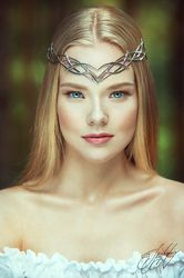 Wedding tiara bridal diadem Elven crown Jewelry Diadem fantasy circlet fairy Tiara bridal headband fantasy Tiara Nimueh
