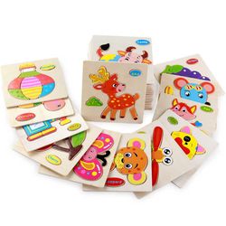 Wooden Animal Puzzles for Toddlers - Assorted Pack of 1