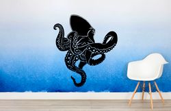 Octopus Tentacles, Underwater Animal Octopus Kraken Wall Sticker Vinyl Decal Mural Art Decor
