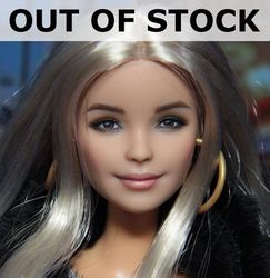 OOAK custom Barbie beautiful blonde doll head repaint