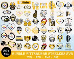 Steelers SVG Bundle, Pittsburgh Steelers, NFL Team SVG, Steelers Nation Shirt, Steelers Cricut