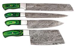 professional chef knives set damascus steel knife sets of 4 pcs