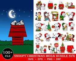 Snoopy Christmas svg, Mega Bundle, Snoopy Peanuts, Woodstock SVG, Peanuts SVG, Charlie Brown SVG, Snoopy clip art