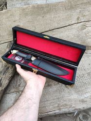Beautiful gift set for men knife 65h13 steel  tourist knife